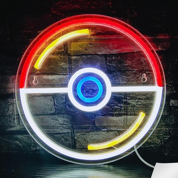 Pokemon Pokeball Cartoon 90s Video Game Neon Light LED Man Cave Kid/Teen Room - Picture 8 of 8
